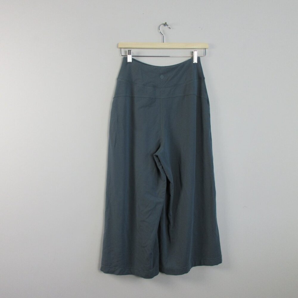 Lululemon Blissed Out Culottes 21" Women 6 Grey Wide Leg Cropped Travel Work 472 - Picture 2 of 15